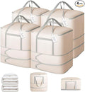 DIMJ Comforter Storage Bag - 120L Large Blanket Storage Compression Bags with Handles, Washable Clothes Storage Totes for Moving Closet, Space Saving Organizer for Bedding Comforter Blanket