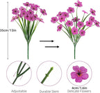MACTING Artificial Flowers for Outdoors Fake Spring Flowers UV Resistant No Fade Plastic Faux Flowers for Hanging Planters Garden Patio Porch Window Home Indoor Outside Summer Decorations (Purple)