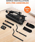 pooboo Elliptical Machine, Elliptical Exercise Machine with 16-Level Resistance&Quiet Magnetic Driving System, Elliptical Machine for Home with LCD Monitor,15.5-17IN Stride, 350LBS Weight Capacity