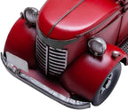 SOFFEE DESIGN 12'' Iron Classic Red Truck Pick-up Model Collectible Vehicle Decoration, Collectible Figurine Home Décor Desktop Car Accessory Christmas Decor Car Display Wine Holder