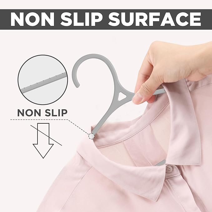 Utopia Home Clothes Hangers - Standard Plastic Hangers Space Saving - Durable Coat Hangers 20 Pack (Grey)