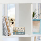 Mini Decorative Books For Home Decor, Small Wood Book Stack For Table Decor, Home Sweet Home decoration Books For Living Room Bookshelf, Farmhouse Stacked Books decoration（L50)