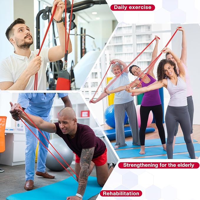 1 Roll Resistance Tubes Exercise Tubing 50ft Exercise Bands Tubing for Therapy, Lower Pilates, Home Workouts, Rehab Core