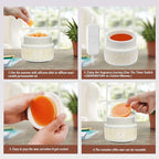 VICTORIA AROMA Cearmic Wax Melt Warmer with Timer - Candle Melter with Silicone Liner Electric Wax Warmer for Scented Wax, Fragrance Oil Burner for Home, Office, Bedroom Decor, and Gifts