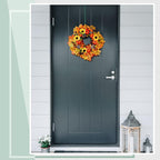 Hotop 15 Inch 4 Pcs Wreath Hangers for Front Door Steel Metal Wreath Doors Hanger Over The Door Hanger Hook Indoor or Outdoor for Christmas Halloween Front Decorations Welcome Sign(Green)