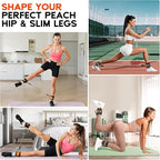 HPYGN Ankle Resistance Bands, Ankle Bands for Working Out with Cuffs, Resistance Bands for Leg Butt Training Workout Equipment for Kickbacks Hip Gluteus Training, Ankle Strap with Exercise Bands
