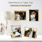 Giftgarden 8x10 Picture Frame Set of 18, Lightweight 8 by 10 Frames Bulk for Gallery Wall Photo Hanging and Tabletop Display, Gold