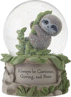 Precious Moments 213103 Always Be Curious, Giving, and Free Resin/Glass Musical Snow Globe