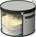 STARGAZ Hat Boxes For Women Storage - This Oversized Clear Hat Storage Bag can hold 9 hats,suitable for cowboy hats,suitable for travel and daily hat organizer for closet.(Pure Gray 1 Pack)