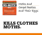 NO Moth Closet Hanger Refill Kills Clothes Moths, Carpet Beetles, and Eggs and Larvae, 7 OZ, 2 count (Pack of 1)