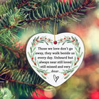 Jocidea Memorial Ornament Ceramic Heart Shaped Memorial Gift for Loss of Loved One, Sympathy, Condolence, Bereavement, Grief, Mother, Father, Memorial Day