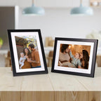 Rempry 5x7 Picture Frame, Display Pictures 4x6 with Mat or 5x7 Without Mat, Wall Hanging or Tabletop Photo Frame with Shatter Resistant Plexiglass, Black, 1 Pack