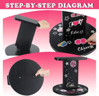 12.2 x 13.2 Inch Wooden Cheer Balance Stand Cheerleading Flyer Balance Trainer Rubberwood Cheer Stunt Stand DIY with 36 Decorative Stickers for Adult Promote Flexibility Core Strength