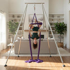 Houseables Aerial Silks, Yoga Swing, Aerial Yoga Hammock, Ariel Silk, Gymnastics Swing, Acrobatics Equipment, For Home, Indoor, Outdoor, Arial Setup, Rig, Sling, Portable