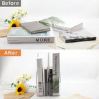 Magazine Holder, 2 Pack Acrylic Magazine File Holder,A4 Vertical File Organizer with Handle for Desk,Clear Document Rack File Folder Storage Bin