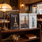 3 PCS Faux Decorative Books for Home Decor-Coffee Table Books Decor-Aesthetic Fake/Faux Books for Decoration,libros Decoration for Coffee Table, Shelf Accessories (3-Paris London New York Shipaitu)