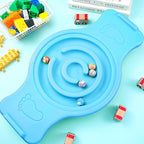 Maze Balance Board for Kids Plastic Wobble Rocker Balance Board with Mini Balls Load 220lb Balance Game with Handles for Toddler Balancing Exercise Equipment Game, 24.5 x 11.8 Inch