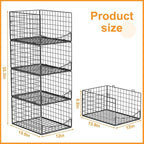 JKsmart 4-Tier Stackable Closet Organizer，Extra Large Clothing Cupboard Organizer System Clothes Storage Shelf- Closet Wardrobe Storage Bins for Jeans, Pants, Sweaters,Purse,t-Shirt Organization