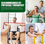 HPYGN 3 Levels Non-Latex Exercise Bands for Physical Therapy & Yoga, Professional Resistance Bands Set for Working Out, Strength Training, Pilates & Rehab, TPE Elastic Stretch Bands for Seniors, Women