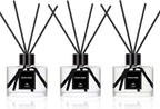 WEALD TRIBE Reed Diffuser Set of 3 for Bathroom Air Fresheners, Oil Defusers Sticks | Bamboo, Sage & Sea Salt, Sandalwood Ebony Scent(1.7 fl oz Each Pack) Home Fragrance with 12 Sticks | Shelf Decor