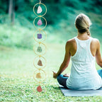 Feng Shui Yoga Ornament Handmade Natural Gemstone Crystal Hanging Ornaments 7 Chakra for Home Decoration Window Decor Tumbled Palm Stones