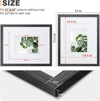 Egofine 11x14 Picture Frame Set of 4, Made of Solid Wood Multicolor Photo Frames Covered by Plexiglass 5x7 and 8x10 with Mat or 11x14 without Mat, for Table Top Display and Wall Mounting Mixed Colors