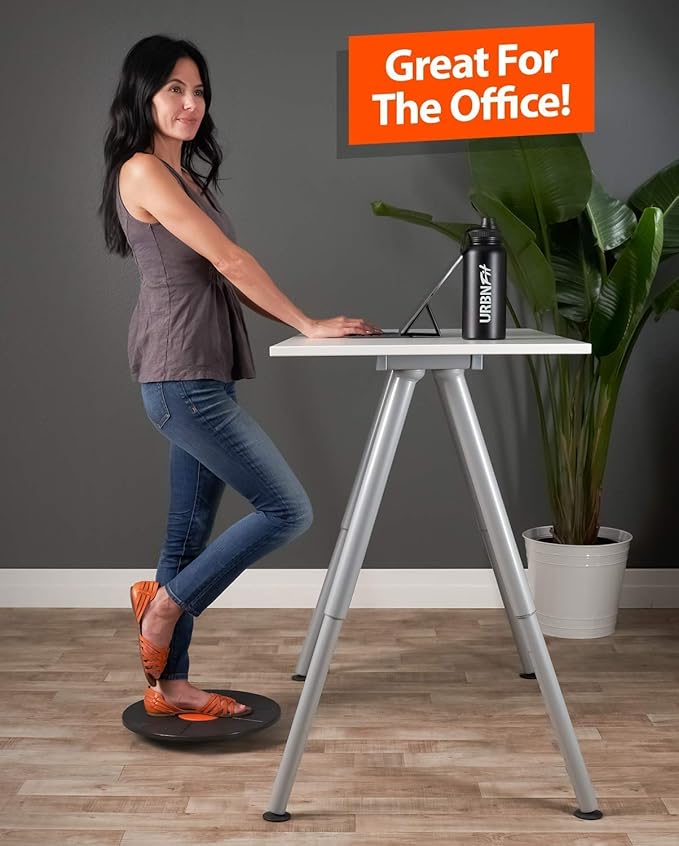 URBNFit Standing Desk Balance Board – Balancing Board for Under Desk- Exercise Balance Stability Trainer, Helps Increase Strength and Flexibility, Full Body Exercise - Office Wobble Boards – 15 Inch