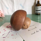 BinkeGG Play (Here Comes The Bride (Lohengrin Brautchor)) Walnut Mushroom Shaped Clockwork Music Box with Sankyo Musical Movement (65 Tunes Option)