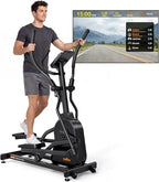 THERUN Elliptical Exercise Machine, Elliptical Machine for Home Use, Magnetic Elliptical Training Machines with 20IN Stride & 32-Level Resistance, Upload 350LBS, Pulse Sensor, App Connection