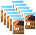 LaVie Home 4x6 Picture Frame White Set of 10, Display 4 x 6 Picture, Photo Frame Collage for Wall Gallery or Table Deco, Hanging or Tabletop Display