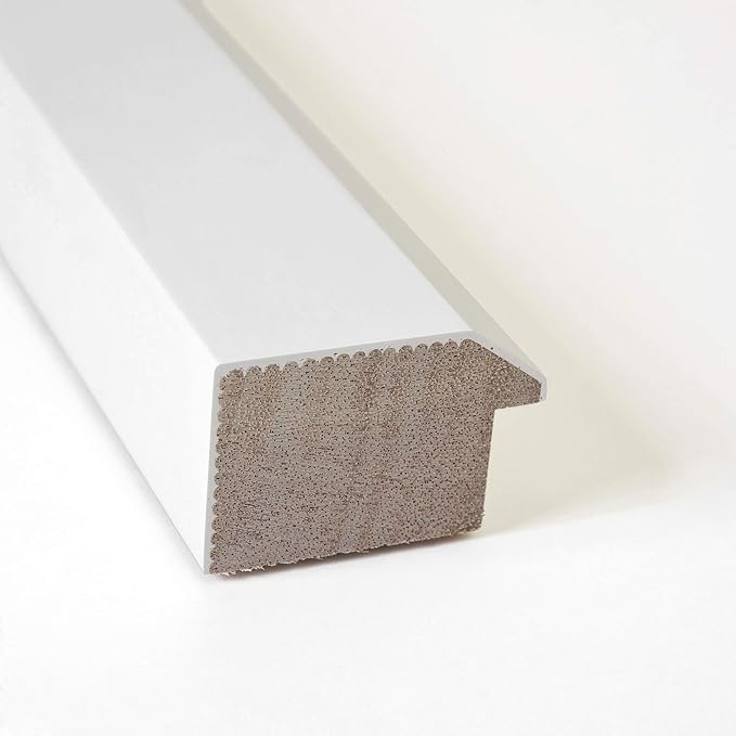Amanti Art White Wall Mirror 28x40 Blanco White Rectangle Bathroom Mirror for Wall Decor Living Room, Large Modern Wood Frame, Hangs Horizonally and Vertically, Bathroom Decor, Beveled Edge