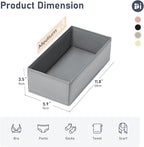 DIMJ Drawer Organizer Clothes - Small Dresser Organizer Underwear Drawer Organizer for Baby Clothes, Socks, Underwear, Bra, Belt, Tie - Grey