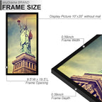 100% Solid Wood 10x20 Picture Frame Set of 3, Black Frame for 10 x 20 Inch Picture Poster Photo, Light Weight 10 by 20 HQ Matte Black Frame for Wall - 3 Pack/Black/10 x20