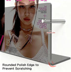2-Pack 24 Inch Black Acrylic Magazine Holder, Sleek Wall Mounted Brochure Rack & Floating Bookshelf, Modern Stylish Magazine Display for Office, Waiting Room, Living Room, Fashion Home Decor