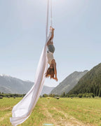 Aerial Silks Yoga Swing Set - 9/11 Yards Aerial Yoga Hammock Kit Anti-Gravity Flying for Fitness, Low/Non Stretch Nylon Tricot Fabric Hardware Included for Dance