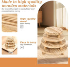 Mini Risers Display Stands, Wood Riser for Display, Wooden Riser Holder, Wood Risers for Decor is used for item display, 4 pcs display rack can display cakes, potted plants