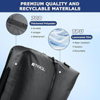 TPU Vacuum Bag for Travel, 70D Nylon Reusable Compression Bag with IP67 Waterproof Zipper, Compression Packing Cubes for Clothing, Space Saver Bags for Luggage and Backpack(Gray-1 PCS + PUMP)