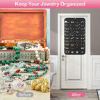 3 Pack Hanging Jewelry Organizer, 80 Clear Pockets earring organizer and storage, Accessories holder organizer for Closet, Jewelries, Necklace, Travel