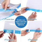 10 Combo Pack Vacuum Storage Bags (6 Extra Large Size 47"X32" and 4 Travel Bags Size 24"X16") for Storage Organization