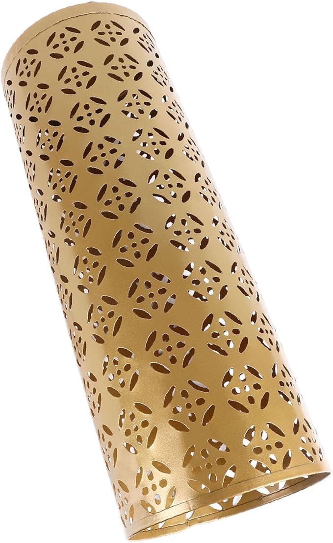 Fabater Umbrella Stand, Metal Umbrella Holder, Indoor Umbrella Rack Organizer with Hollow Design, Umbrella Storage for Entryway, Office, Home (Gold)