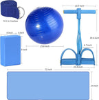 Yoga Mat Set for Beginners,Yoga Mat with Carrying Strap,Yoga Blocks 2 Pack with Yoga Strap,Yoga Ball,Ankle Puller,11-Piece Yoga Kits and Sets for Beginners,Yoga Starter Kit for Women Men
