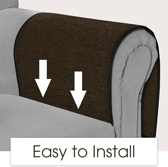 Joywell Tv Controller Holder for Couch Armchair Caddy Recliner Armrest Organizer Non Slip Sofa Arm Chair Caddie with 6 Pocket Storage for Magazine, Tablet, Phone, iPad, Dark Chocolate