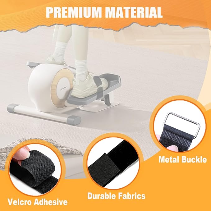 8 Pcs Ellipse Leg Exerciser Machine Pedal Straps, Suitable for Under Desk Elliptical Peddler Foot & Leg Pedal Exercixer for Seniors Fitness Home Sports Accessories