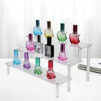 Acrylic Display Risers,Clear Risers Perfume Organizer Stand, 3 Tiered Cupcake Shelf Stand Holder,9 Inch,DIY