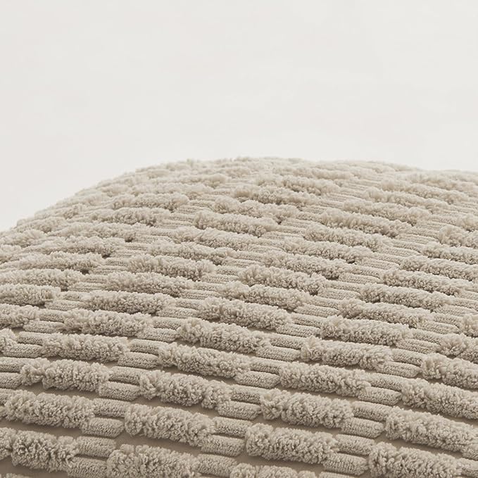 Fancy Homi 4 Packs Decorative Throw Pillow Covers for Living Room Couch Bed, Modern Farmhouse Boho Home Décor Accent Cushion Case, 26" x 26", Taupe