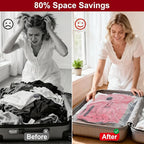 Vacuum Storage Bags with Portable Electric Pump,23.6 * 15.7in,Space Saver Sealer Bags, Airtight Compression Bags for Clothes, Pillows, Comforters, Blankets, Bedding (9 Pack)