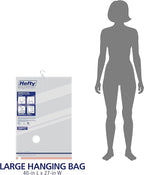 Hefty Shrink-Pak Vacuum Storage Bags - Space Saver for Under Bed Storage, Clothing and Comforters, 3X More Storage Space - 3 Large Hanging Bags