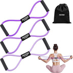 Figure 8 Resistance Bands for Women Men, Exercise Bands with Handles, 8 Shaped Resistance Bands for Back, Arm, Chest & Shoulder Workout, Home Gym Equipment for Yoga, Pilates, Physical Therapy