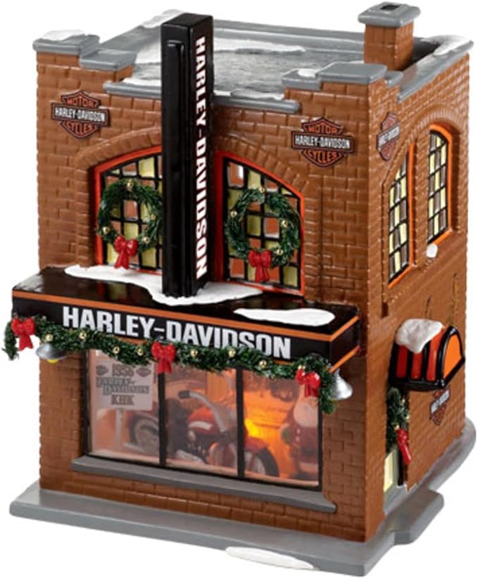 Department 56 "Harley Davidson Snow Village" Lighted Building #4020216