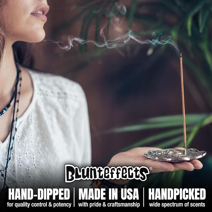 Blunteffects Hand-Dipped Incense Sticks - Premium 288-Pack Variety Set, 12 Different Scents, 11" Long, USA-Made Aromatherapy with Long Burn Time (12 Pack, 144 Total Sticks)